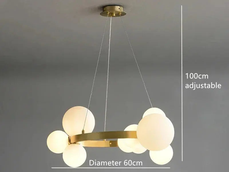 Sten - Modern Artistic Glass Ball LED Pendant Lamp Lampasa.com