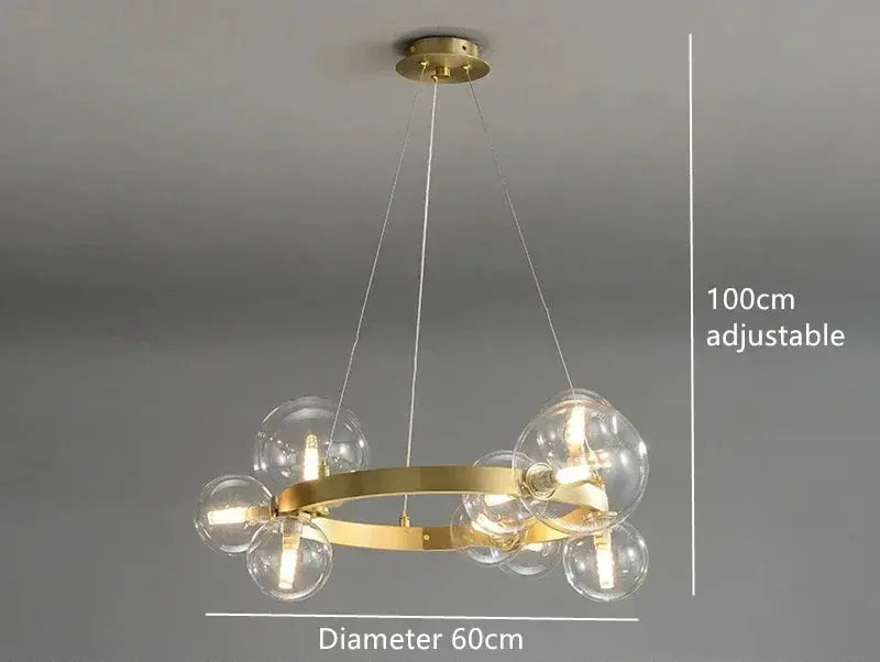 Sten - Modern Artistic Glass Ball LED Pendant Lamp Lampasa.com