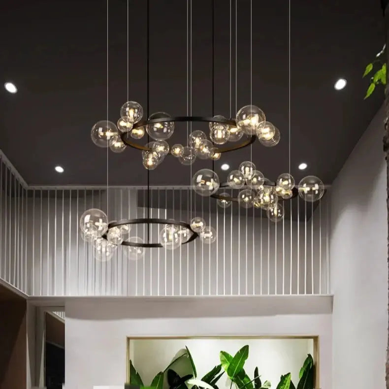 Sten - Modern Artistic Glass Ball LED Pendant Lamp Lampasa.com