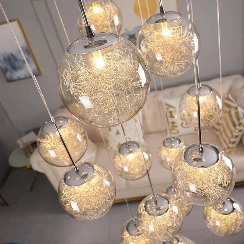 Celestia – Luxury Modern Dimmable LED Staircase Chandelier Lampasa.com