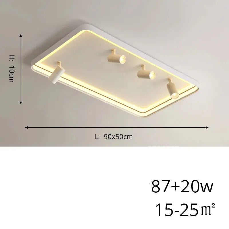 Sigrid – Nordic Minimalist LED Ceiling Lamp with Adjustable Spotlight for Modern Spaces Monalume