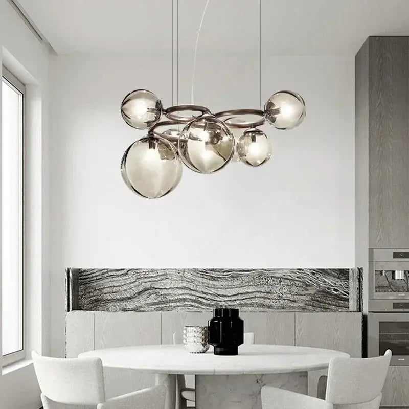 Leif – Modern Glass Ball LED Pendant Light for Dining Tables and Bars Monalume.com