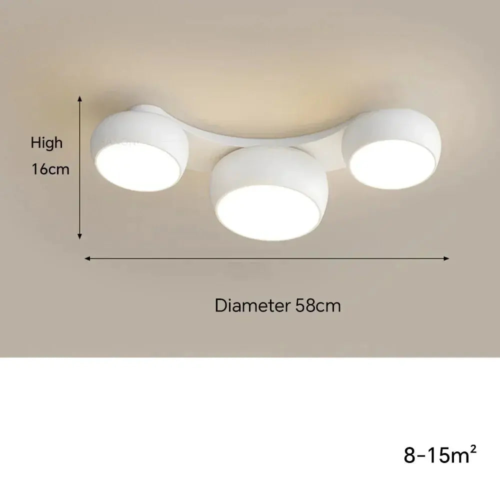 Lykke – Nordic Honeycomb Style LED Ceiling Lamp for Modern, Geometric Lighting Monalume