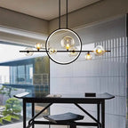 Nenna – Modern LED Pendant Light with Metal and Glass Design for Dining Tables and Bars Monalume.com