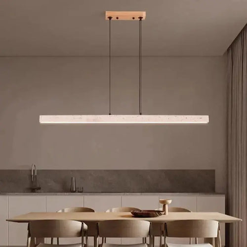 Arvid – Dimmable LED Pendant Light with Natural Stone Design for Modern Interiors Monalume.com
