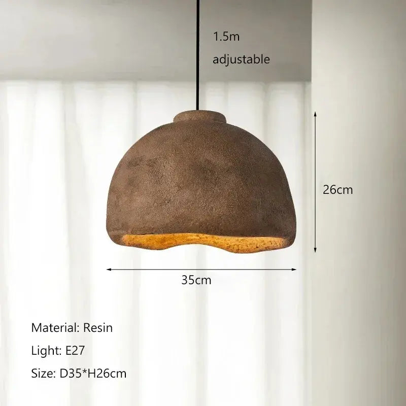 Tamiko – Handmade Japanese Wabi-Sabi LED Pendant Light for Tranquil, Minimalist Spaces Monalume