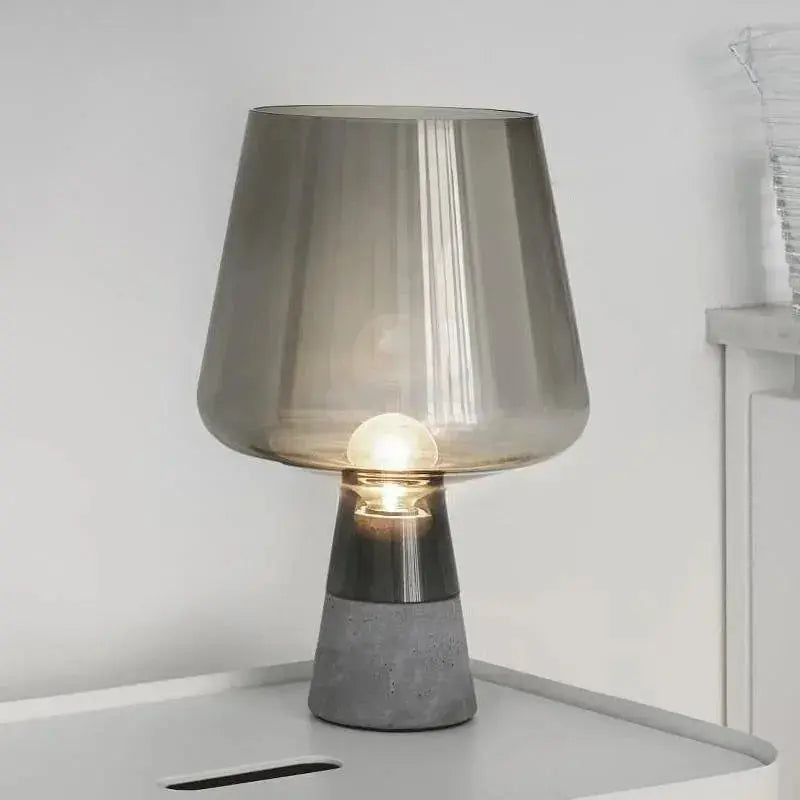 Jens – Modern Italian Blown Glass LED Table Lamp with Sleek Design Monalume