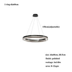 Espen – Modern Glass Circle Dimmable LED Pendant Lamp for Sleek Lighting Monalume