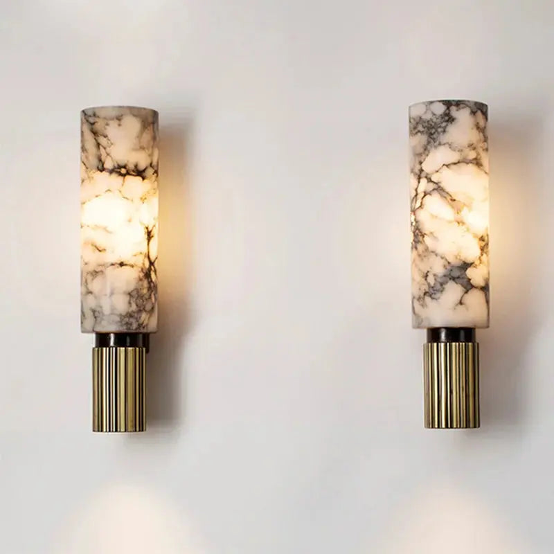Maja – Modern Luxury LED Wall Lamp with Natural Marble Accent Monalume