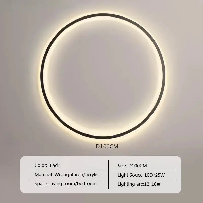 Luna – Modern Minimalist Dimmable LED Ring Wall Lamp for Sleek, Ambient Lighting Monalume