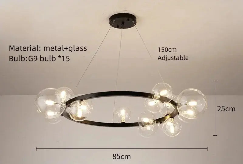 Sten - Modern Artistic Glass Ball LED Pendant Lamp Lampasa.com