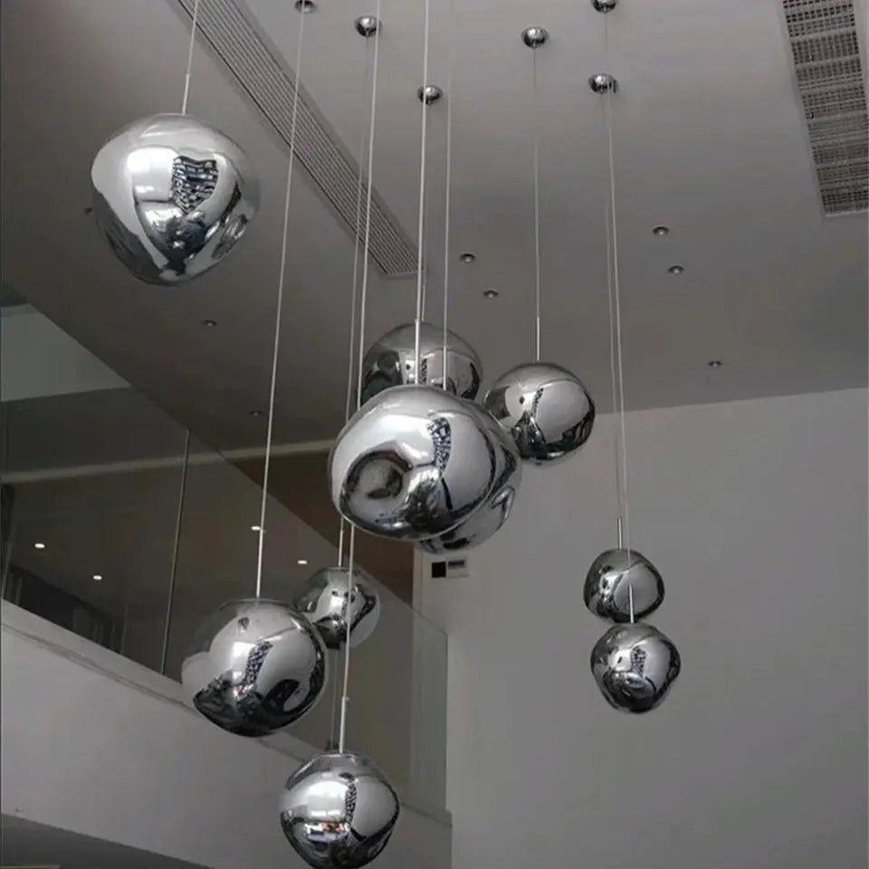 Elna – Modern Lava-Inspired Nordic LED PVC Ball Pendant Lamp for Bold, Stylish Lighting Monalume