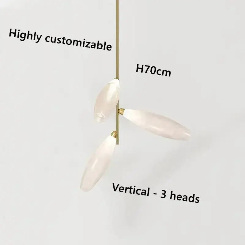 Malou – Scandinavian Rice Grain Glass Dining Table Dimmable LED Pendant Lamp Lampasa.com