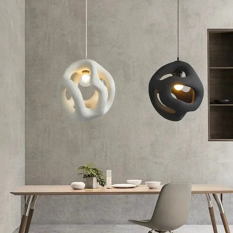 Misaki – Unique Handmade Japanese Wabi-Sabi LED Pendant Light for Tranquil, Minimalist Interiors Monalume