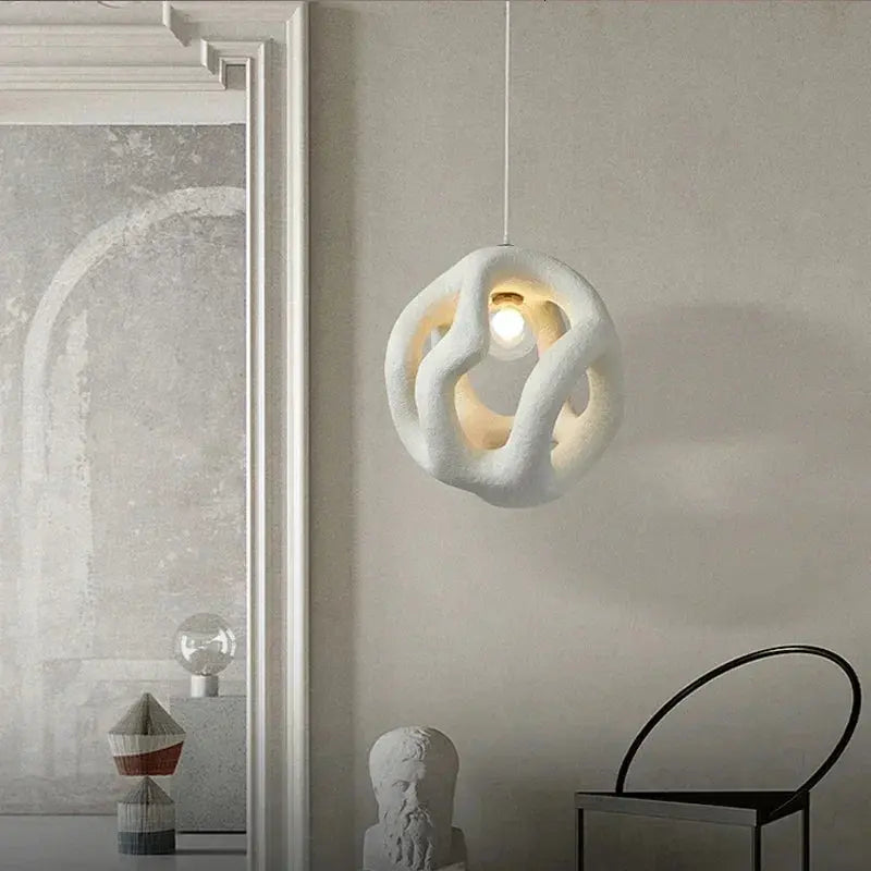 Misaki – Unique Handmade Japanese Wabi-Sabi LED Pendant Light for Tranquil, Minimalist Interiors Monalume