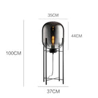 Hermann – Nordic Large Glass LED Table and Floor Lamp for Cozy Spaces Monalume