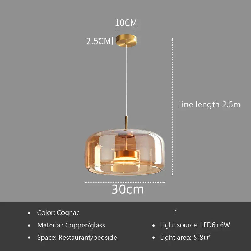 Hilda – Modern Luxury LED Glass Pendant Lamp for Elegant Interiors Monalume