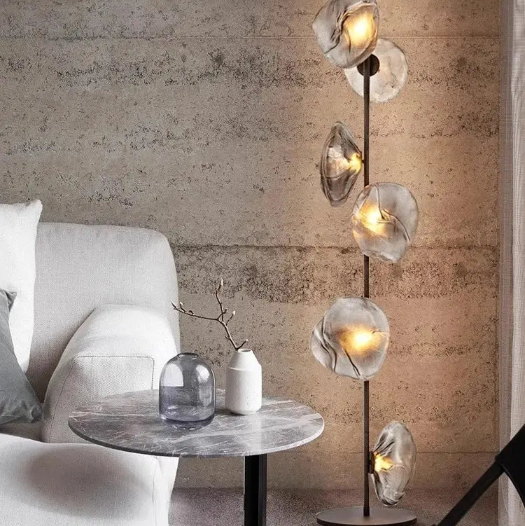 Selma – Luxury Unique Glass Petals LED Floor Lamp Lampasa.com