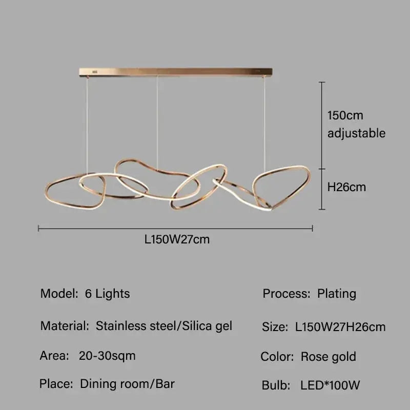 Edda – Creative Circular Dimmable LED Pendant Light for Dining Tables and Bars Monalume.com