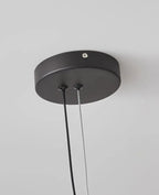 Gunnar – Round Frosted Glass LED Pendant Light with Black Finish for Dining Tables and Bars Monalume.com