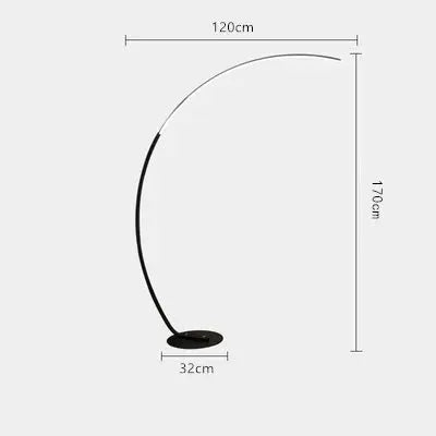 Nils – Modern Scandinavian Arc-Shaped Dimmable LED Floor Lamp Lampasa.com