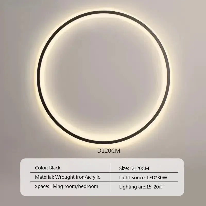 Luna – Modern Minimalist Dimmable LED Ring Wall Lamp for Sleek, Ambient Lighting Monalume