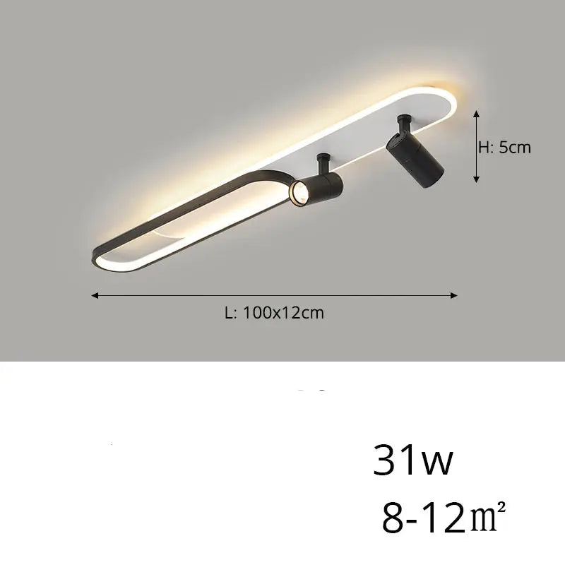 Jensen – Modern LED Ceiling Lamp with Adjustable Spotlights for Focused Lighting Monalume