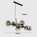 Hanna – Modern Dimmable LED Pendant Light with Glass Ball Design for Dining Tables and Bars Monalume.com