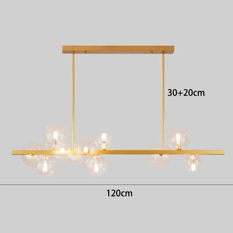 Alvin – Modern LED Pendant Light with Metal and Glass Design for Dining Tables and Bars Monalume.com