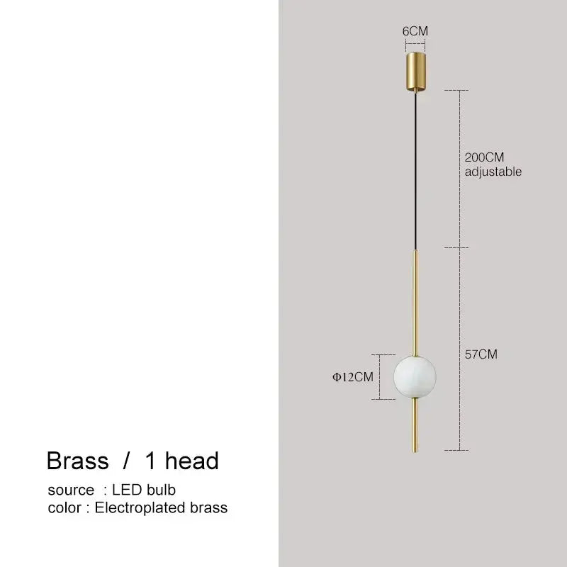 Vornel – Unique Minimalist Frosted Glass Bedside/ corner LED Pendant Lamp Lampasa.com