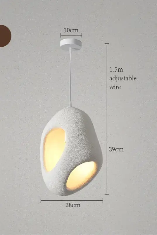 Mitsu – Handmade Japanese Wabi-Sabi Style LED Pendant Light for Natural Minimalist Interiors Monalume