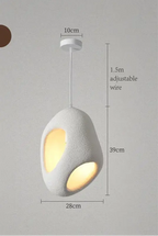 Mitsu – Handmade Japanese Wabi-Sabi Style LED Pendant Light for Natural Minimalist Interiors Monalume