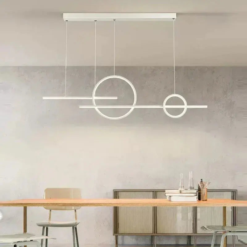 Vegard – Minimalist Double Ring Dining Table Dimmable LED Pendant Lamp Lampasa.com