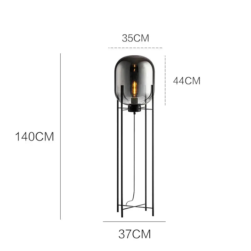 Hermann – Nordic Large Glass LED Table and Floor Lamp for Cozy Spaces Monalume