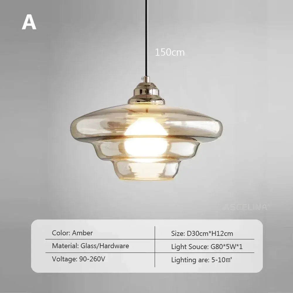 Amara – Antique Style LED Glass Pendant Lamp Lampasa.com