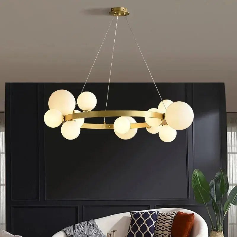 Sten - Modern Artistic Glass Ball LED Pendant Lamp Lampasa.com