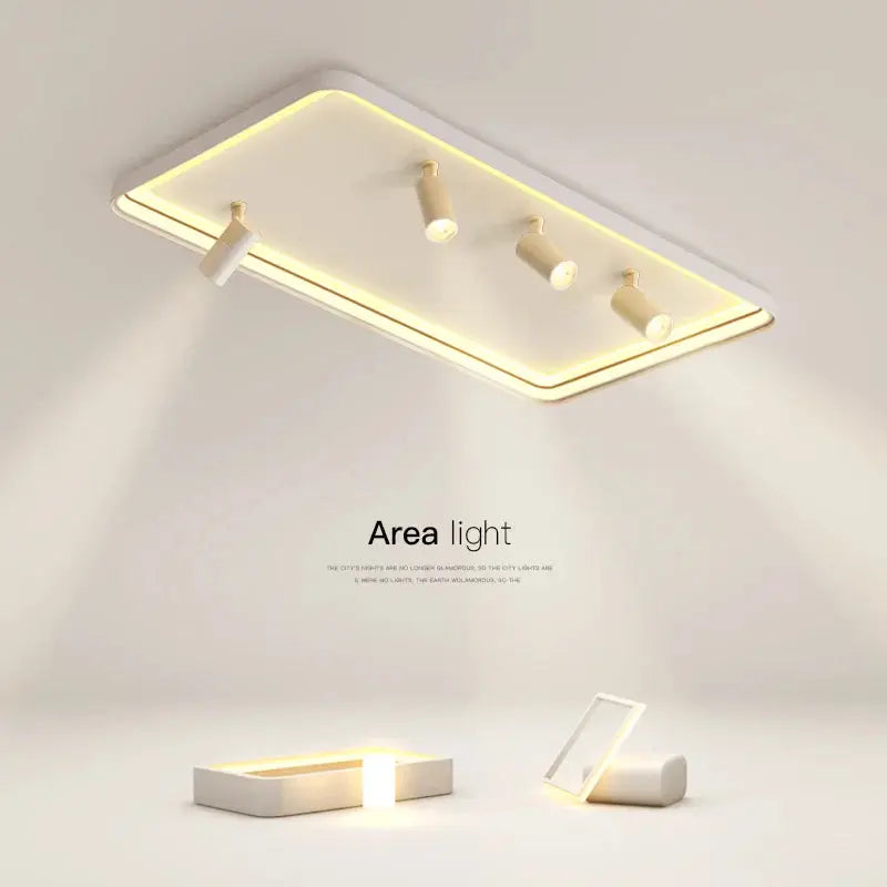 Sigrid – Nordic Minimalist LED Ceiling Lamp with Adjustable Spotlight for Modern Spaces Monalume