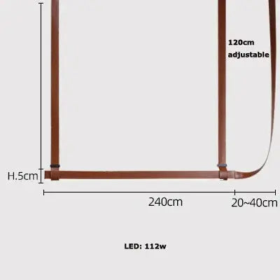 Verdandi – Minimalist Dimmable LED Pendant Light with Leather Belt Design for Dining Tables and Bars Monalume.com