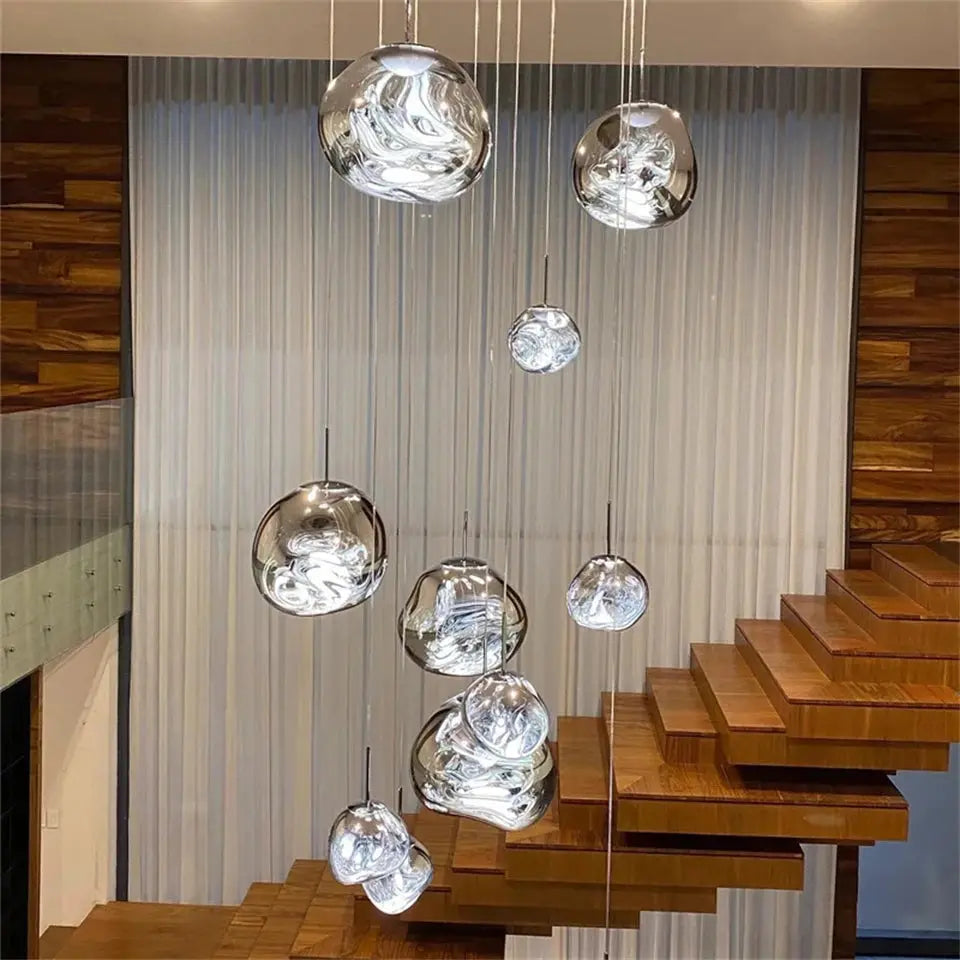 Elna – Modern Lava-Inspired Nordic LED PVC Ball Pendant Lamp for Bold, Stylish Lighting Monalume