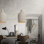 Aiko – Handmade Japanese Wabi-Sabi Oblong LED Pendant Light for Serene, Minimalist Interiors Monalume
