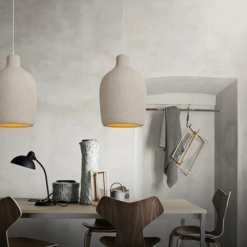 Aiko – Handmade Japanese Wabi-Sabi Oblong LED Pendant Light for Serene, Minimalist Interiors Monalume