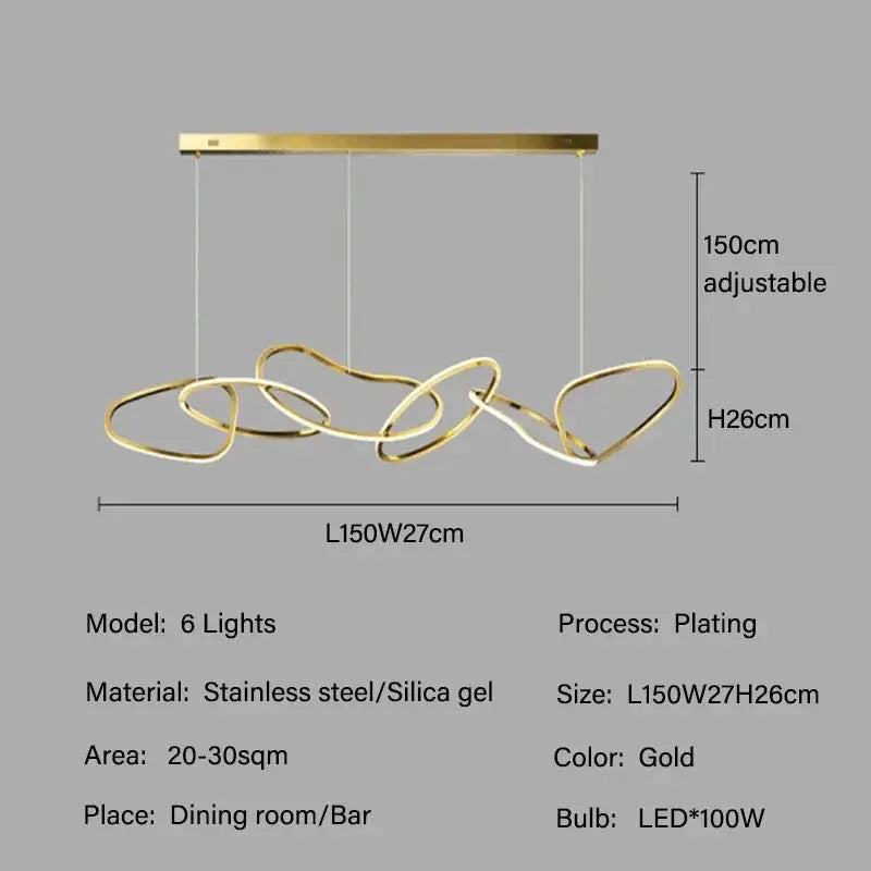 Edda – Creative Circular Dimmable LED Pendant Light for Dining Tables and Bars Monalume.com