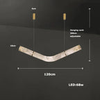 Hasteinn – Dimmable LED Pendant Light with Creative Marble Tube Design for Dining Tables and Bars Monalume.com