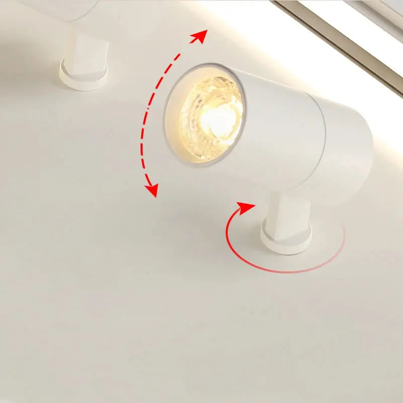 Sigrid – Nordic Minimalist LED Ceiling Lamp with Adjustable Spotlight for Modern Spaces Monalume