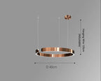 Alberte – Modern Luxury C-Ring Dimmable LED Pendant Lamp Monalume