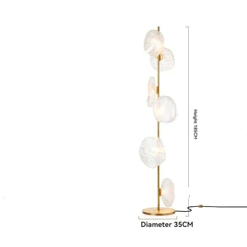 Selma – Luxury Unique Glass Petals LED Floor Lamp Lampasa.com