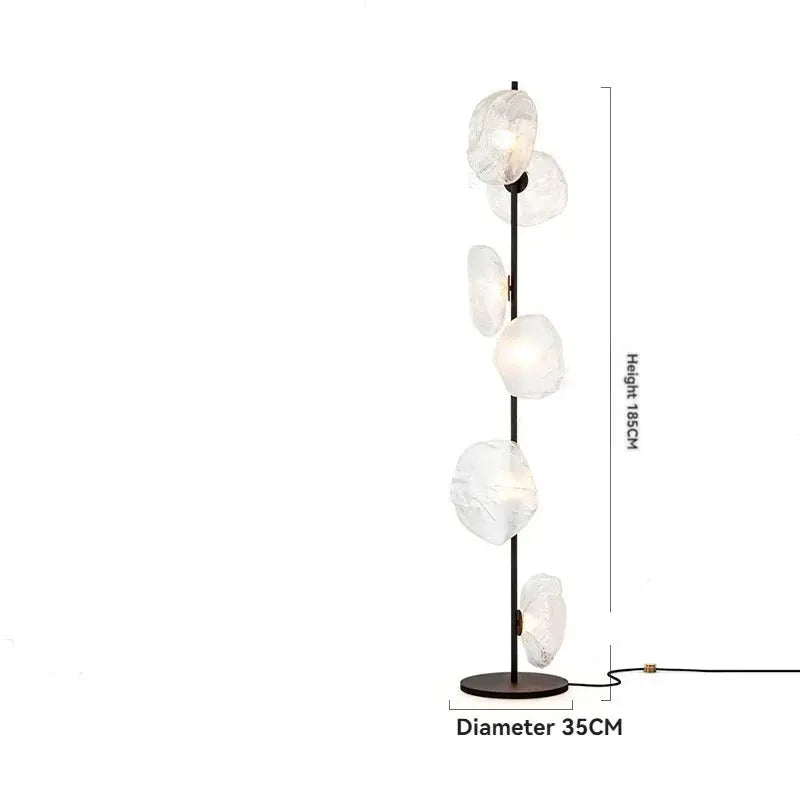 Selma – Luxury Unique Glass Petals LED Floor Lamp Lampasa.com