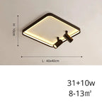 Sigrid – Nordic Minimalist LED Ceiling Lamp with Adjustable Spotlight for Modern Spaces Monalume