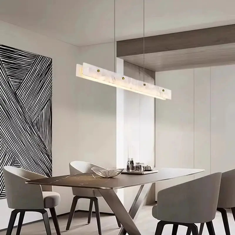 Heimir – Modern Luxury Dimmable LED Pendant Light with Marble Design for Dining Tables and Bars Monalume.com