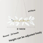 Malou – Scandinavian Rice Grain Glass Dining Table Dimmable LED Pendant Lamp Lampasa.com